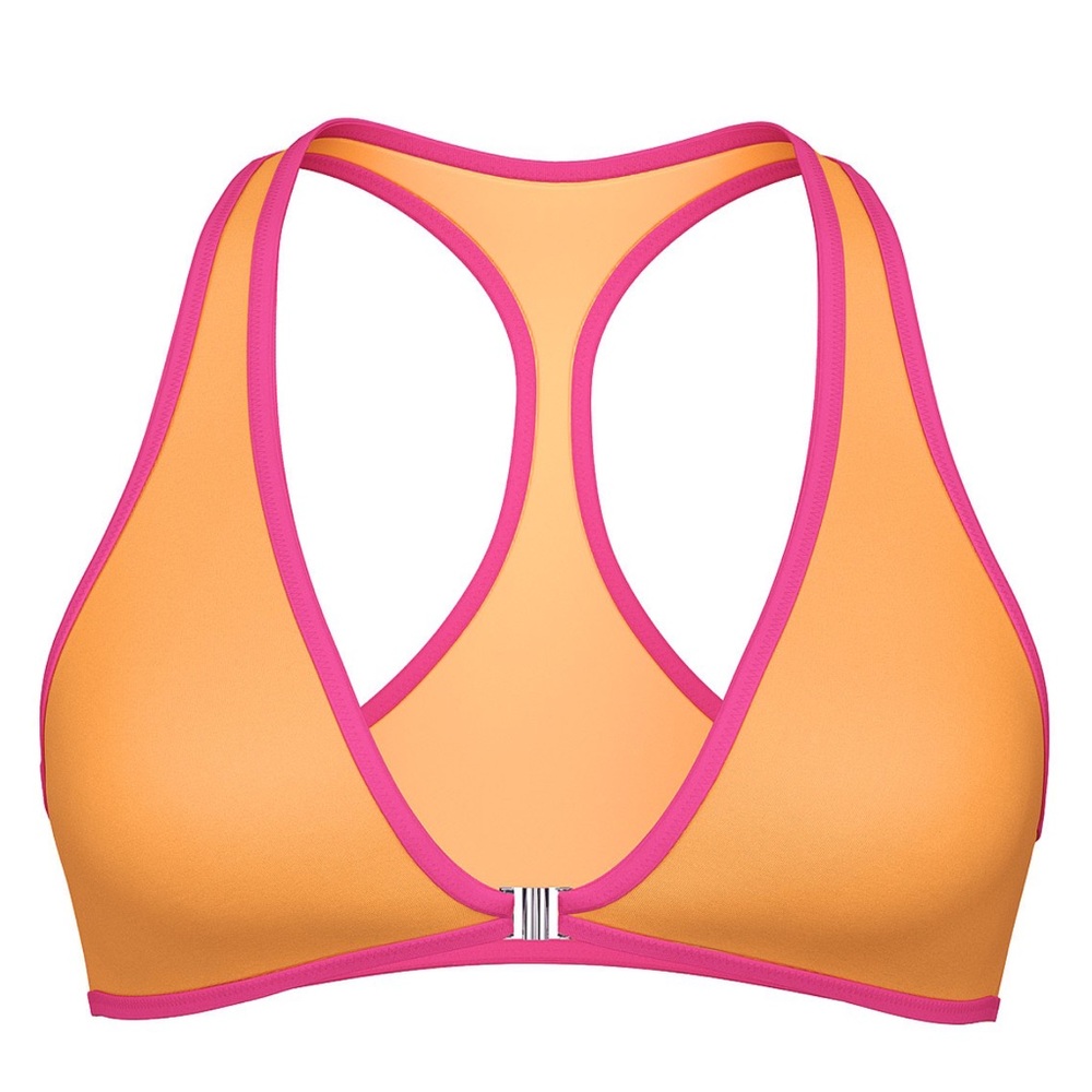 VS PINK PLUNGE RACERBACK BIKINI TOP/BRAZILIAN BOTTOMS SET XL NWT - Picture 3 of 12